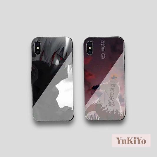 Kakashi and Minato Glass Case